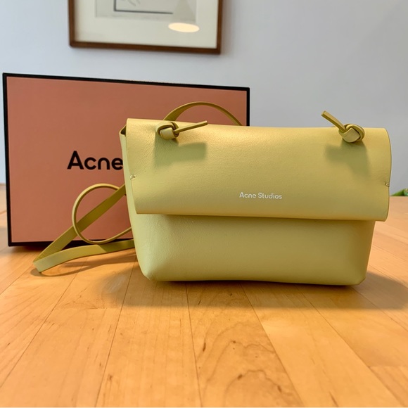 Acne Studios Handbags - Acne Studios leather knotted green mini shoulder bag